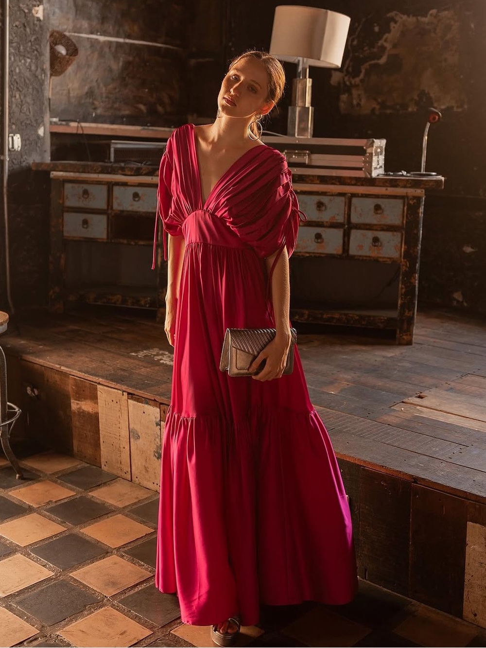 Vicky Tcherassi Cosmos Dress Red Maxi Dress  - Elegant Flowing Evening Dress
